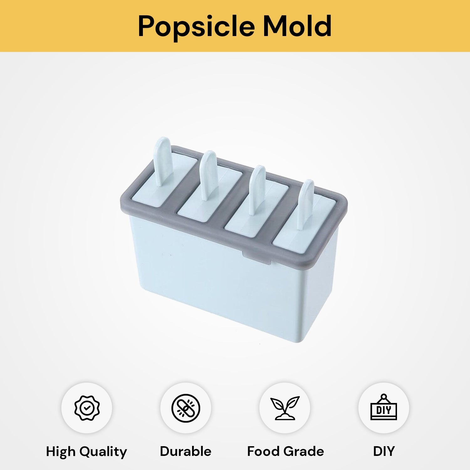 4 Cells Popsicle Mold