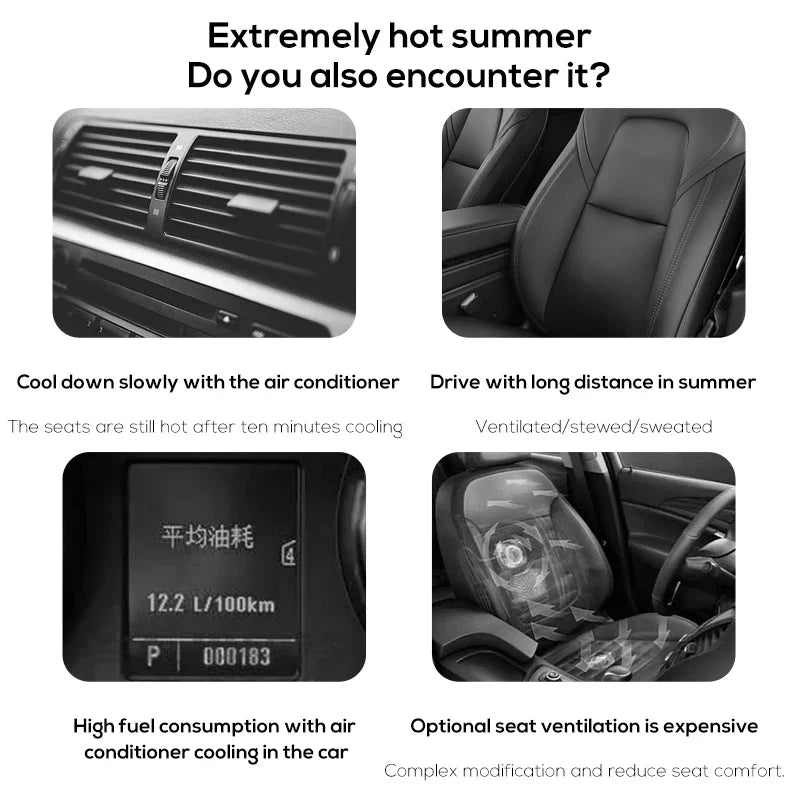 Portable Car Front/Rear Seat Headrest USB Powered Air Cooling Fan Prily