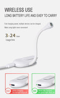 Portable Rechargeable 360° Wide Illumination Clip-On LED Reading Lamp Prily