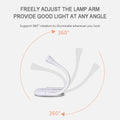 Portable Rechargeable 360° Wide Illumination Clip-On LED Reading Lamp Prily