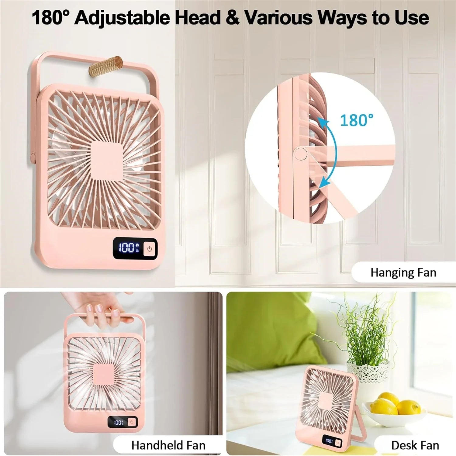 Portable Ultra Quiet USB Rechargeable Folding Personal Fan Prily