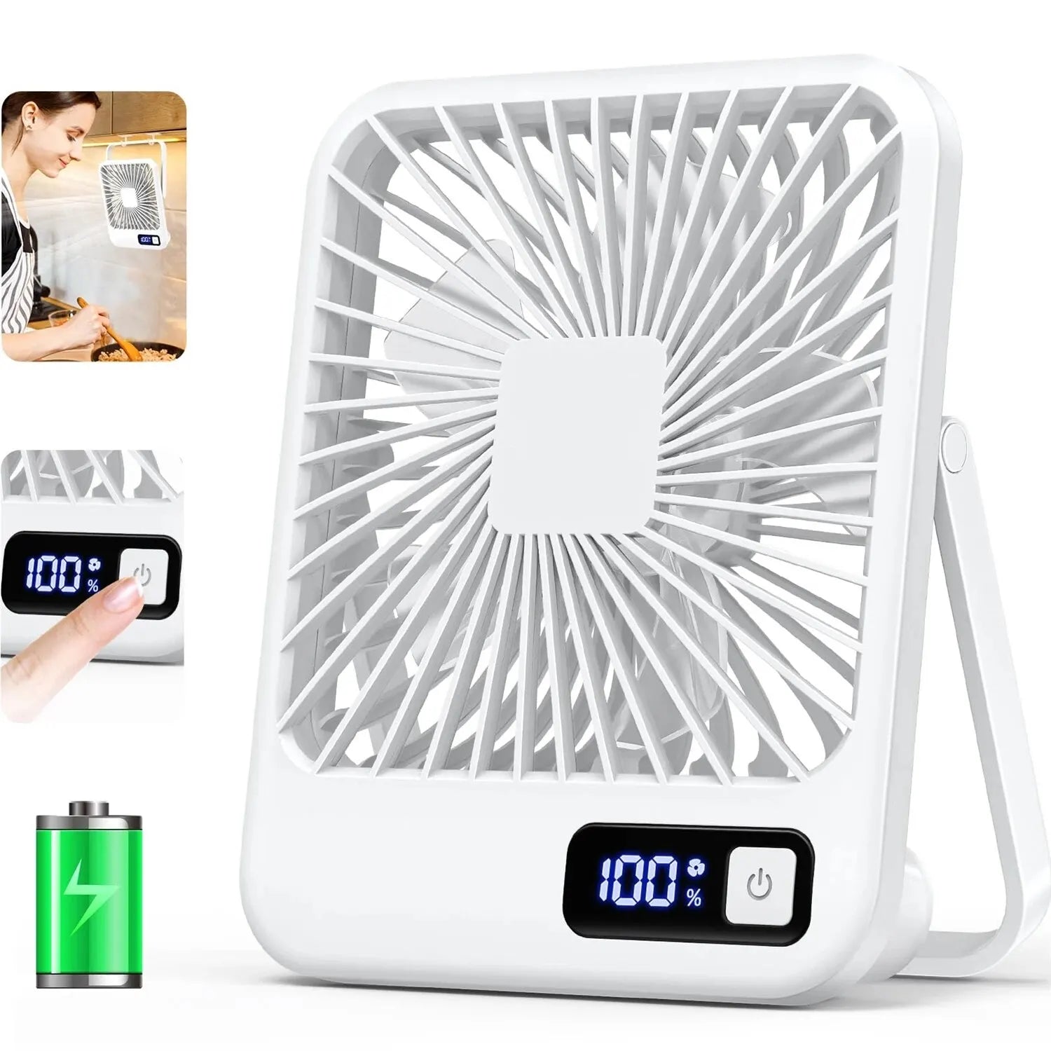 Portable Ultra Quiet USB Rechargeable Folding Personal Fan Prily