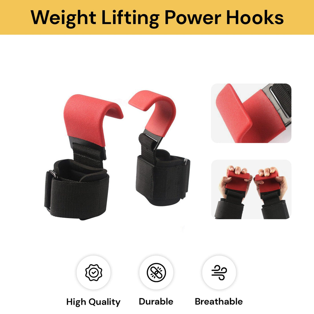 Pair Of Weight Lifting Power Hooks