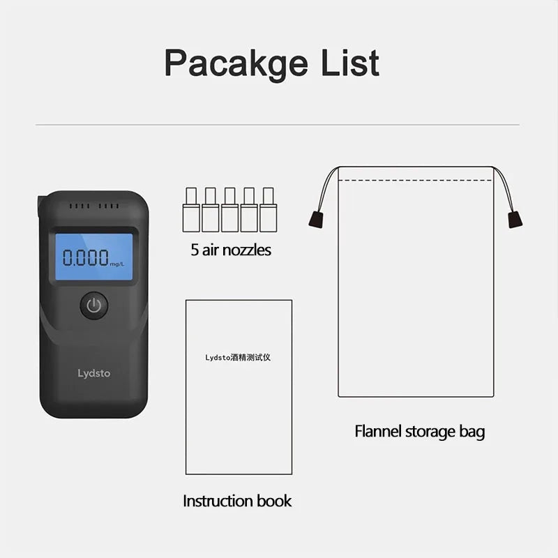 Professional Digital Alcohol Tester with LCD Display Prily