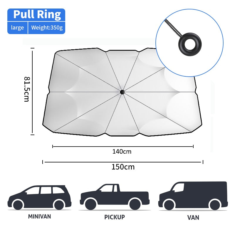 Pull Ring Smart Design Car Windshield Sunshade Umbrella Prily