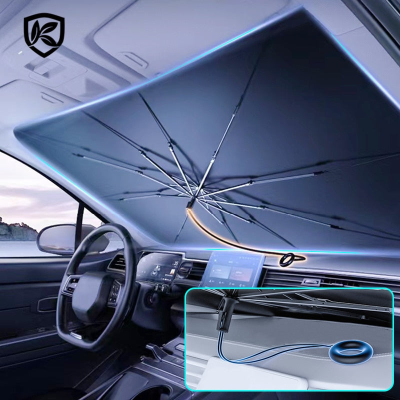 Pull Ring Smart Design Car Windshield Sunshade Umbrella Prily