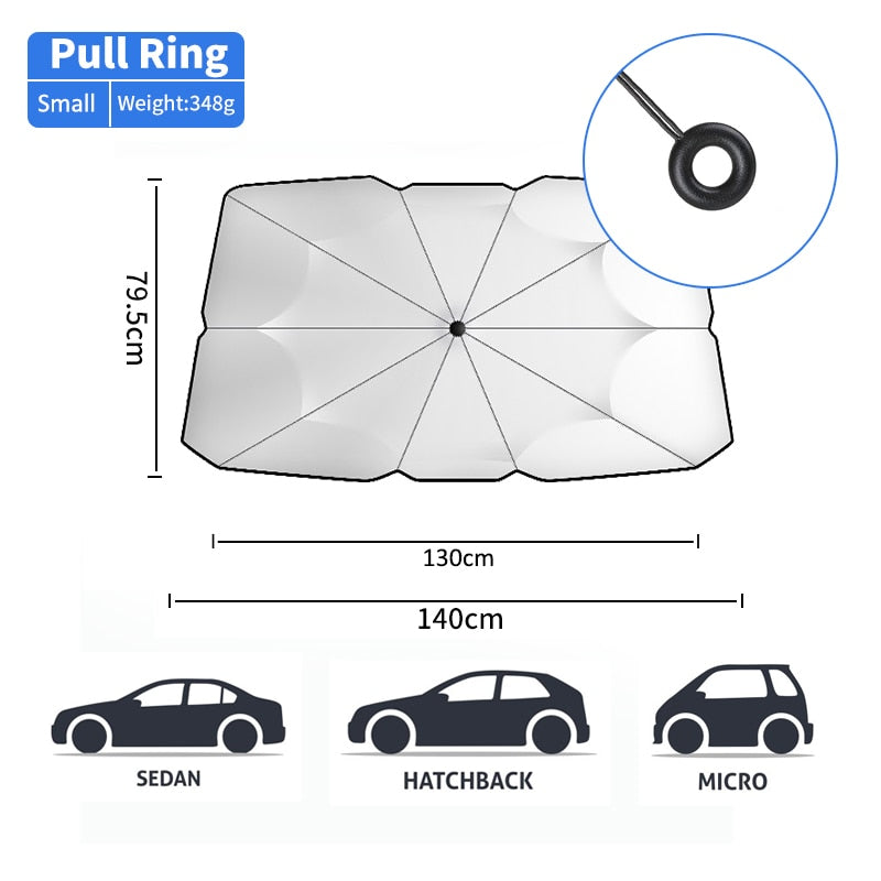 Pull Ring Smart Design Car Windshield Sunshade Umbrella Prily