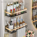 Punch-Free Luxury Aluminum Bathroom Shelves Prily