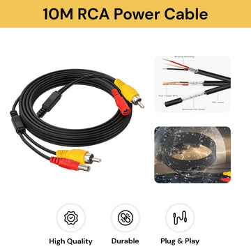 10M RCA Power Cable