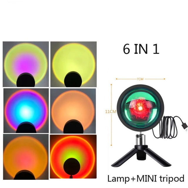 Rainbow & Sunset Projection Atmosphere Lamp Prily