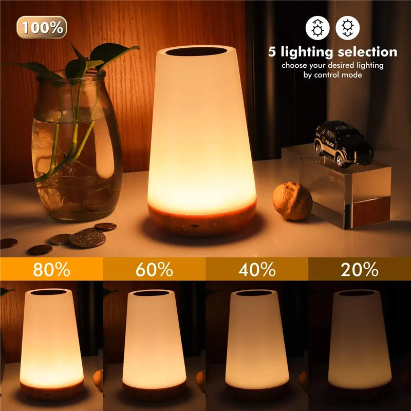 Rechargeable 13 Colors Remote / Touch Dimmable Bedside Light Prily