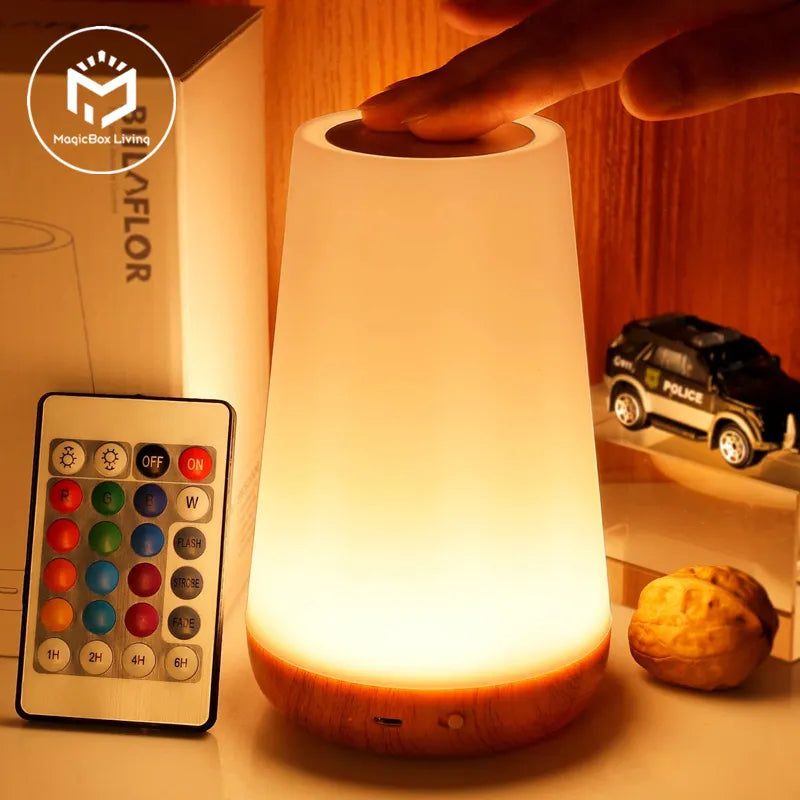 Rechargeable 13 Colors Remote / Touch Dimmable Bedside Light Prily