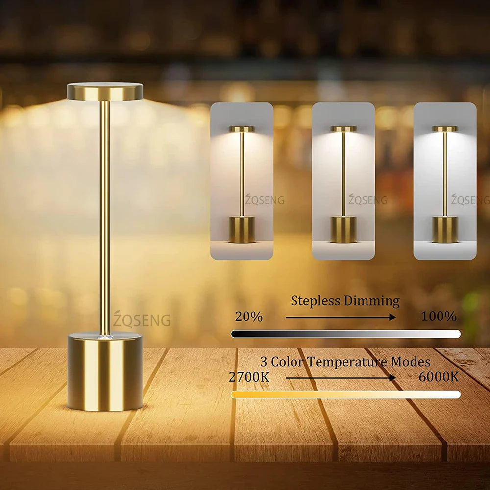 Rechargeable LED Touch Sensor Modern Style Table Lamp Prily