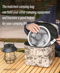 Rechargeable Powerful Desk Fan with Power Bank and LED Lighting Prily