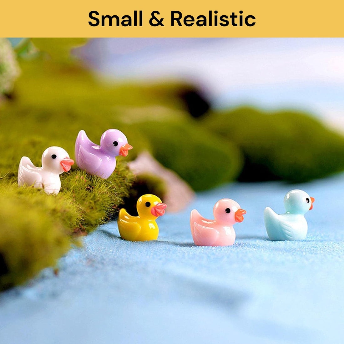 100PCs Mini Realistic Resin Ducks