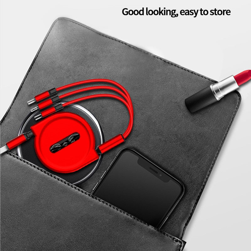 Retractable 3 In 1 USB Portable Charging Cable Prily