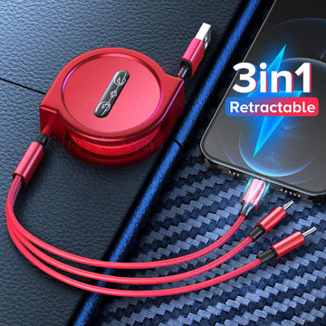 Retractable 3 In 1 USB Portable Charging Cable Prily