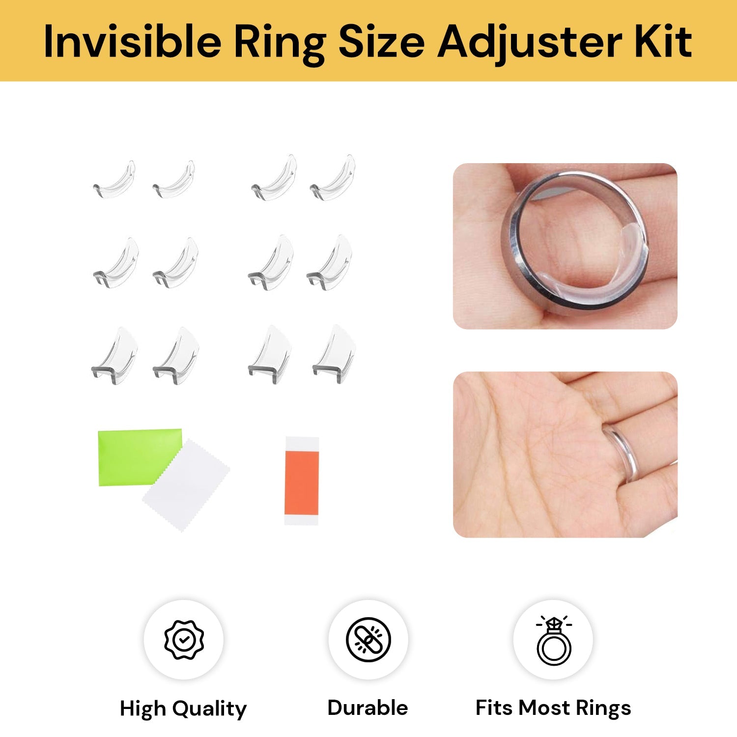 14PCs Invisible Ring Size Adjuster Kit