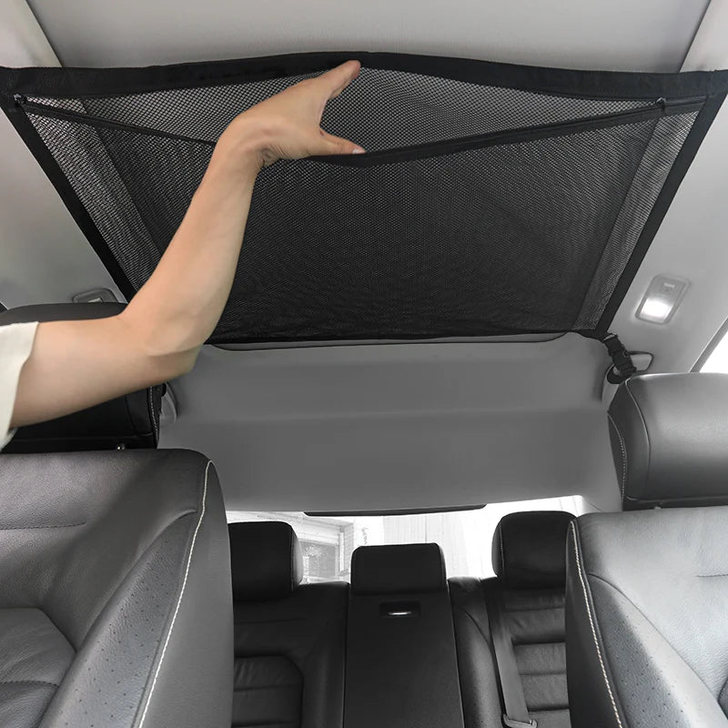 SUV Interior Ceiling Cargo Storage Organizer Mesh Prily