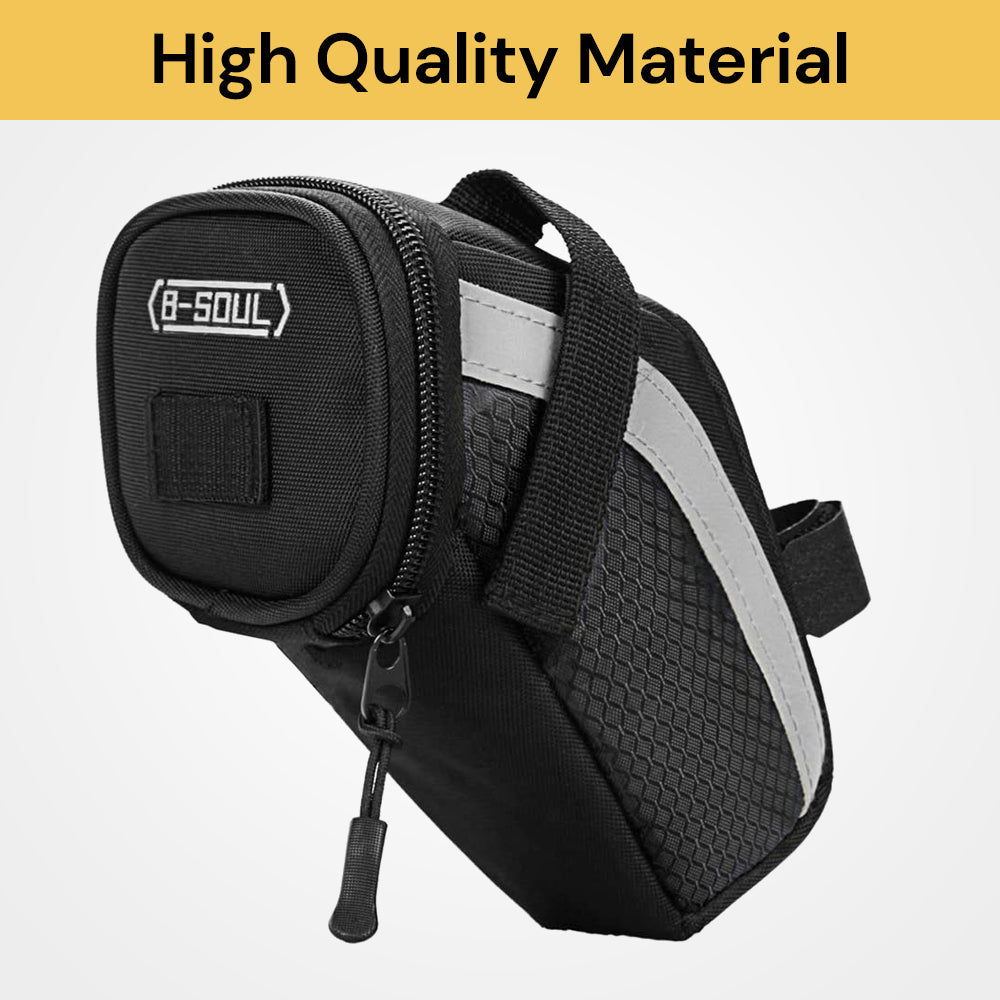 Saddle Bag for Bicycle - Waterproof Bike Seat Bag - Black