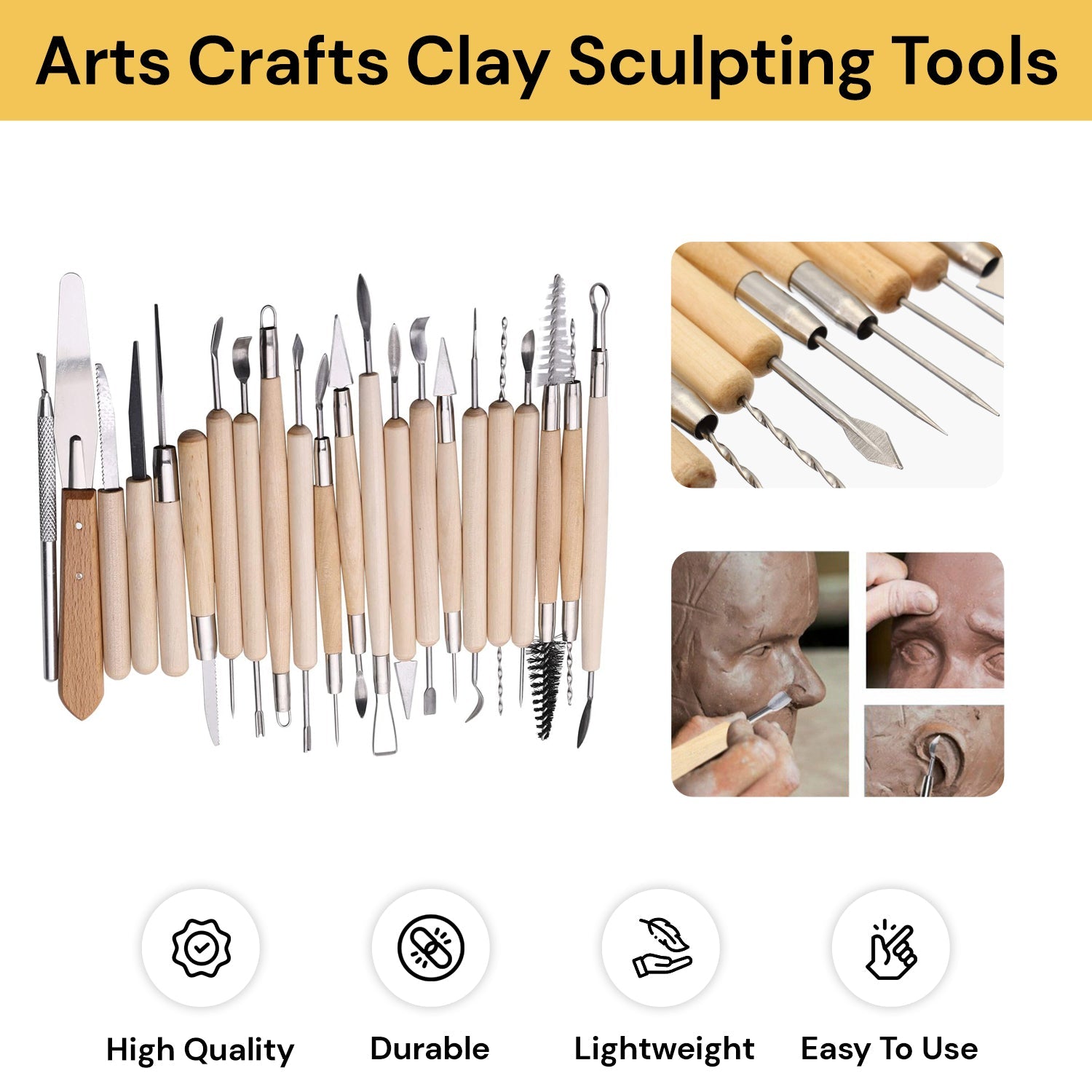 22PCs Arts Crafts Clay Sculpting Tools