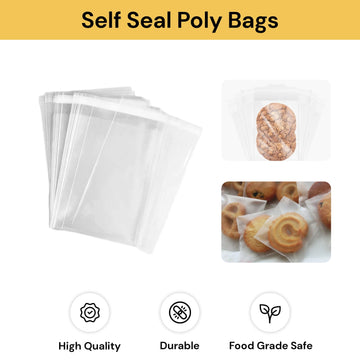 100PCs Self Seal Poly Bags