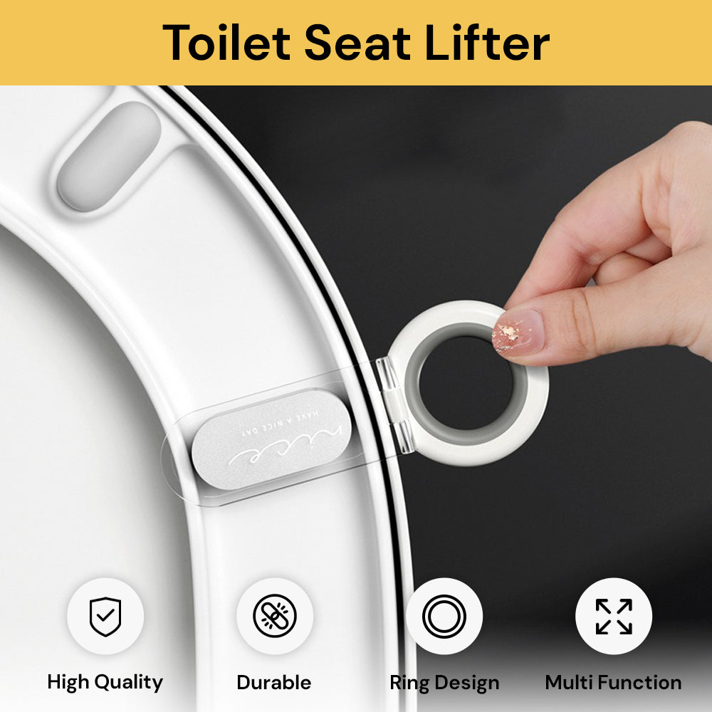 Multifunction Toilet Seat Lifter - Hygienic Toilet Seat Handle - White, Grey