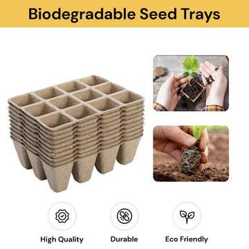 10PCs Biodegradable Seed Trays