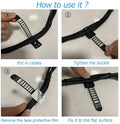 Self-Adhesive Adjustable Cable Ties Organizer (10 pcs) Prily