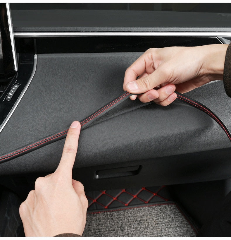 Self-Adhesive Luxury Car Decorative Leather Strip Prily