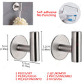 Self-Adhesive (drill-free) Modern-Design Chrome Steel Bathroom Accessories Prily