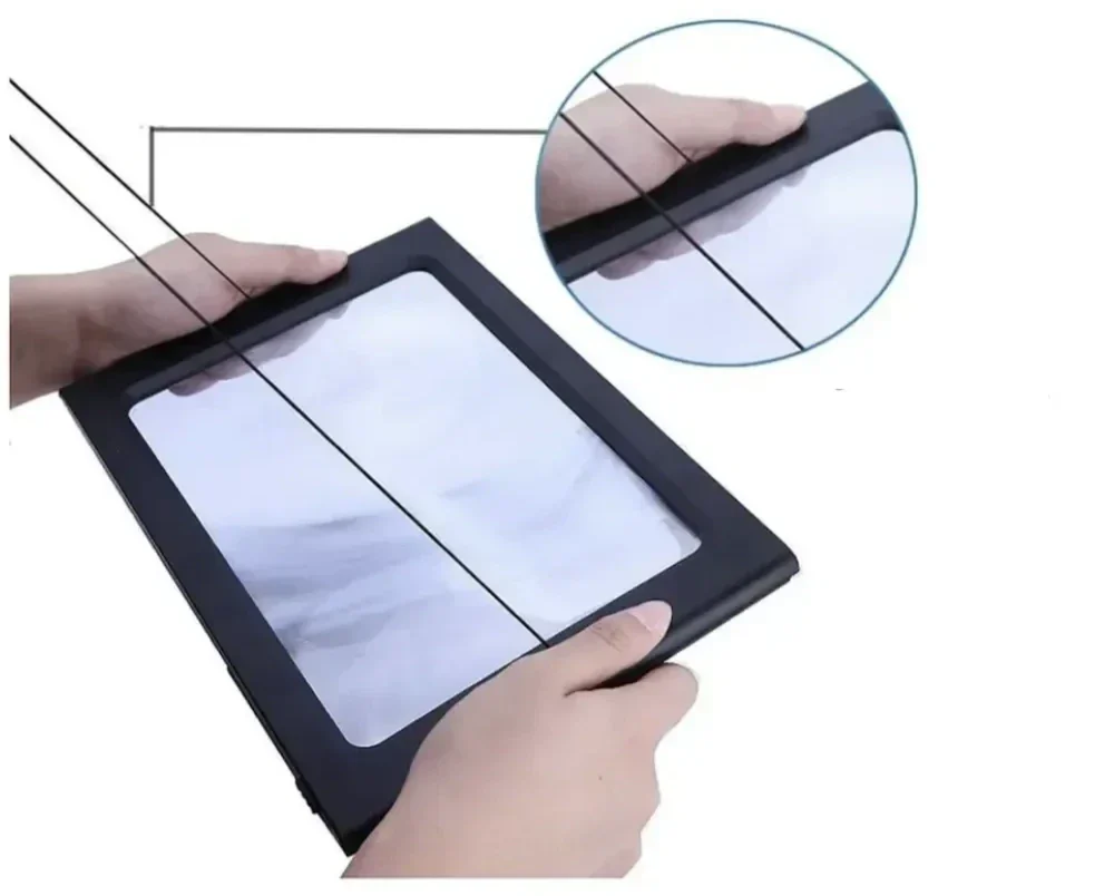 Seniors Low Vision 2in1 Desktop / Neck Reading Magnifier With LED Lights Prily