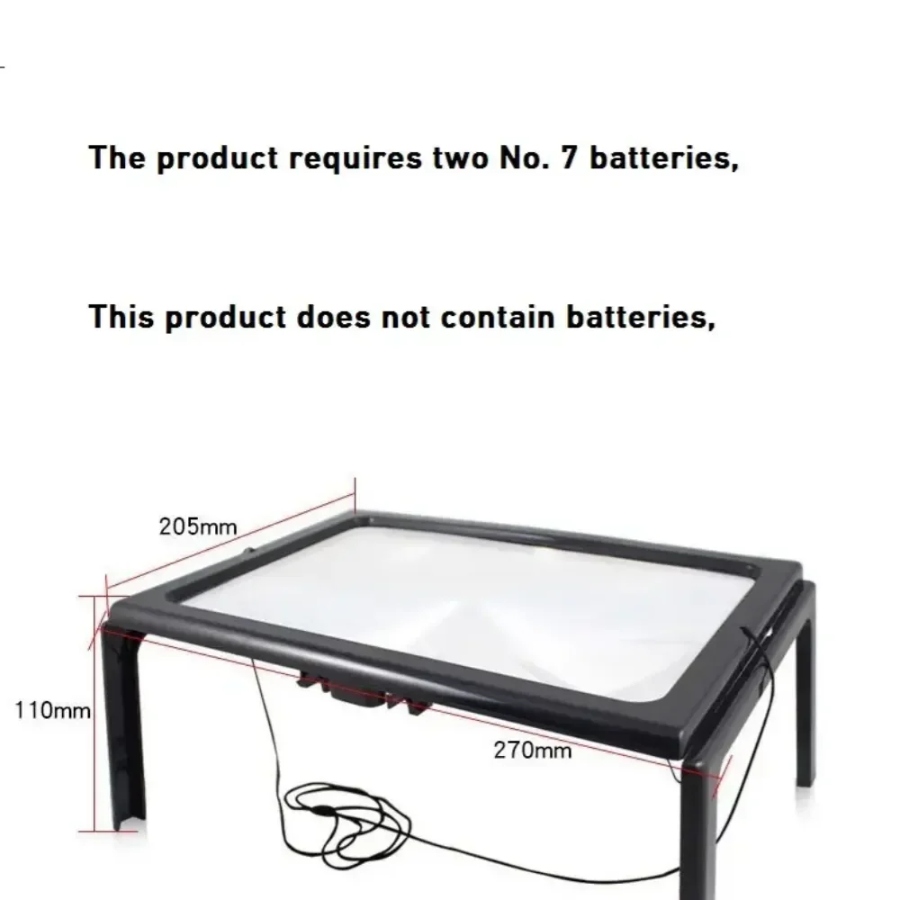 Seniors Low Vision 2in1 Desktop / Neck Reading Magnifier With LED Lights Prily