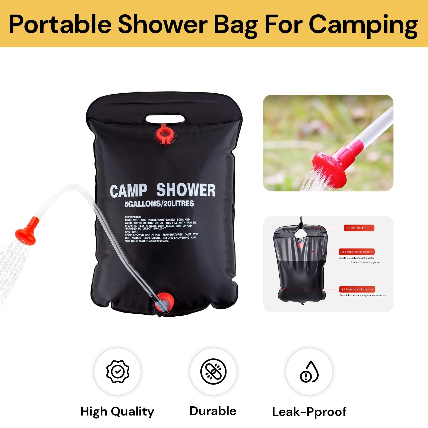 20L/40L Portable Shower Bag For Camping