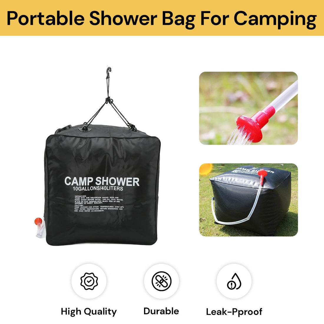 20L/40L Portable Shower Bag For Camping