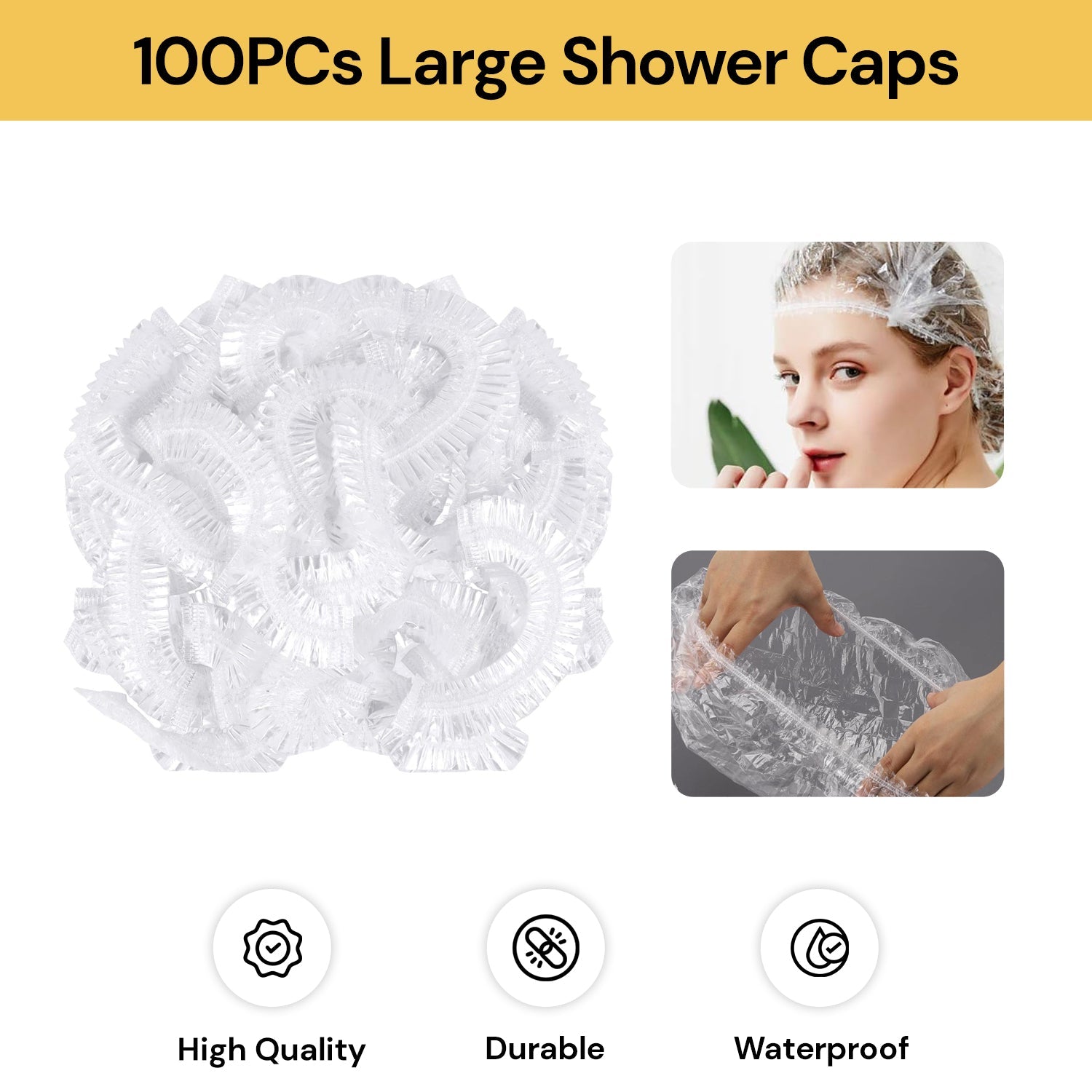 100PCs Large Shower Caps