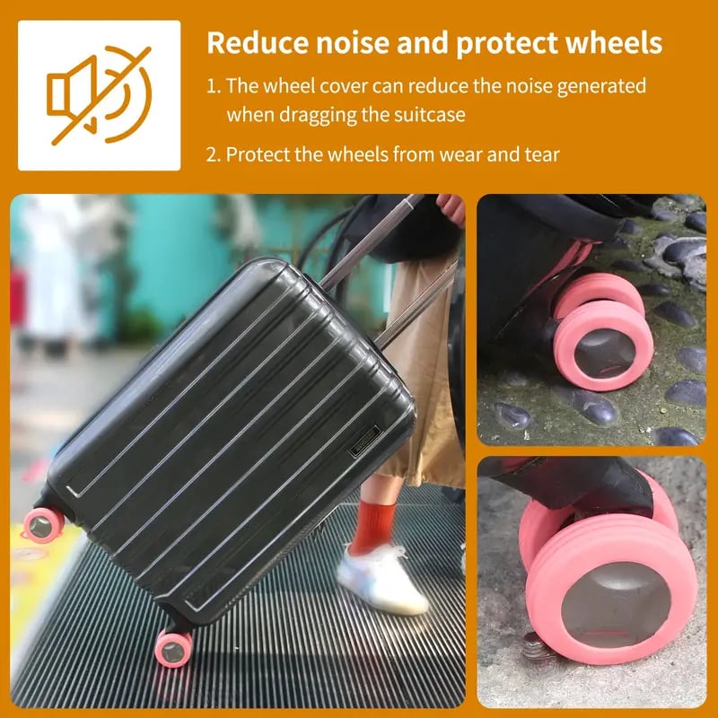 Silicone Luggage Suitcase Wheels Protector (8PCS) Prily