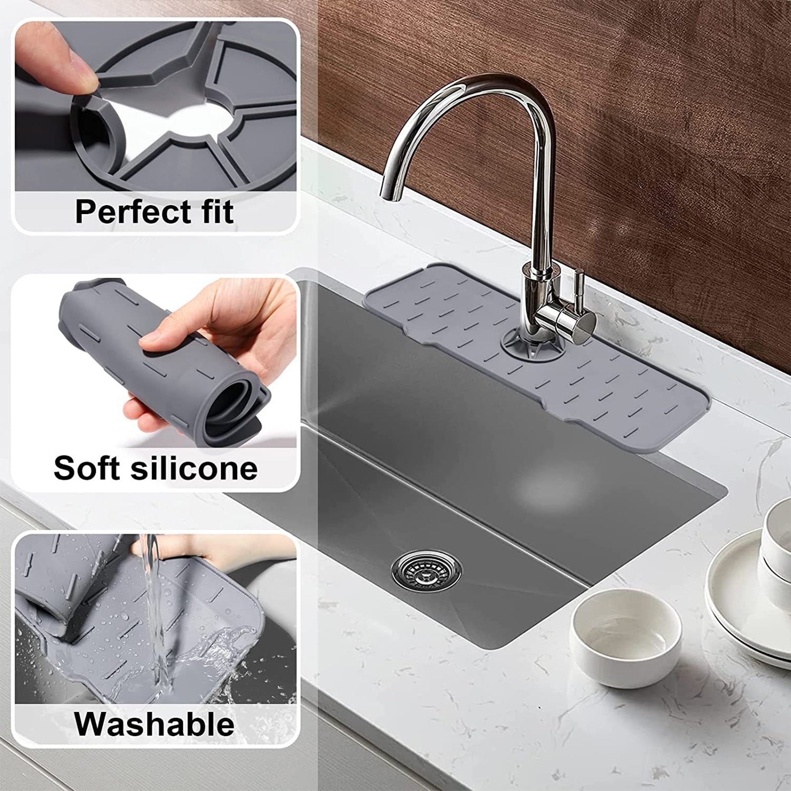 Silicone Sink Splash Guard Drain Prily