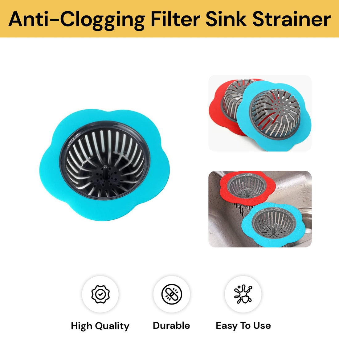 Anti-Clogging Filter Sink Strainer