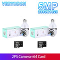 Smart AI Wireless Night Vision HD Wifi Surveillance Camera for E27 Light Bulb Socket Prily