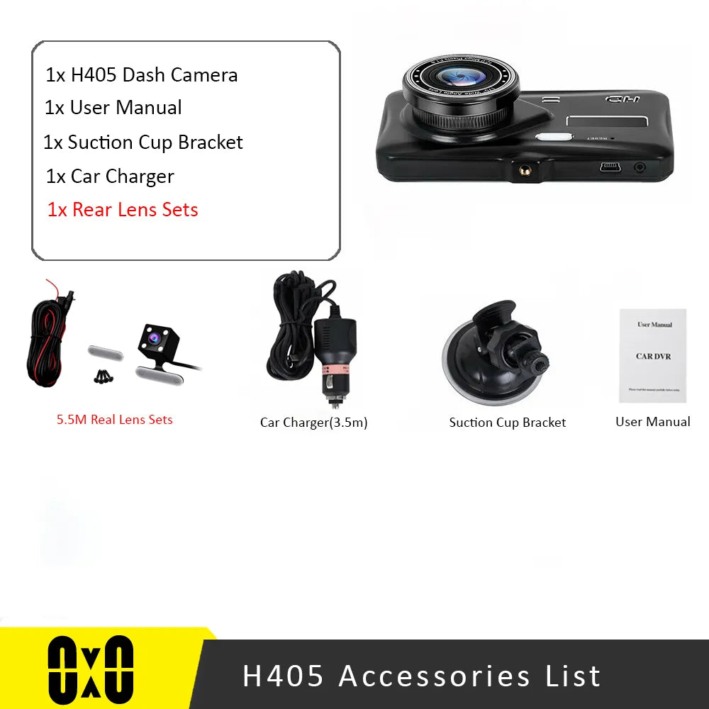 Smart Full HD Front & Rear Dash Cam Car DVR Prily