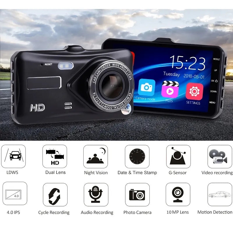 Smart Full HD Front & Rear Dash Cam Car DVR Prily