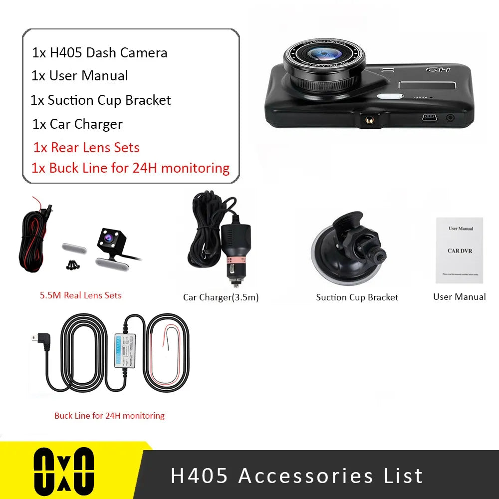 Smart Full HD Front & Rear Dash Cam Car DVR Prily