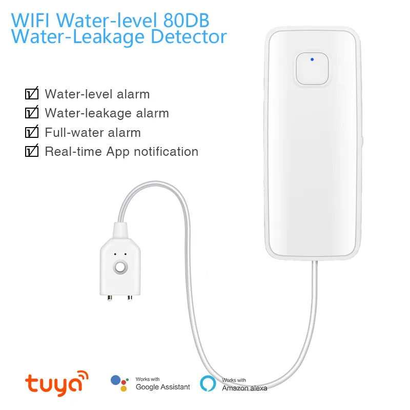 Smart WiFi Water Leak / Overflow Level Remote Detector & Sound Alarm System Prily