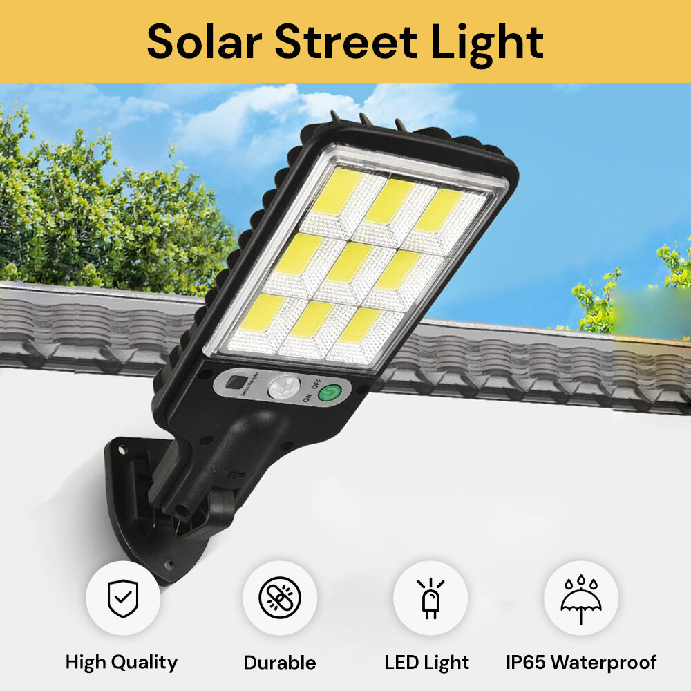 Solar Street Light - Energy-Efficient, Black