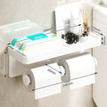 Space Aluminum Wall Mount Roll Rack Organizer with Phone Tray Prily