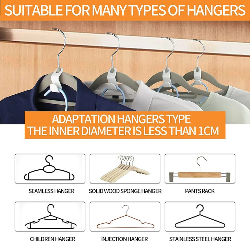 Space Saving Extendable Hanger Connector Organizer (50Pcs) Prily