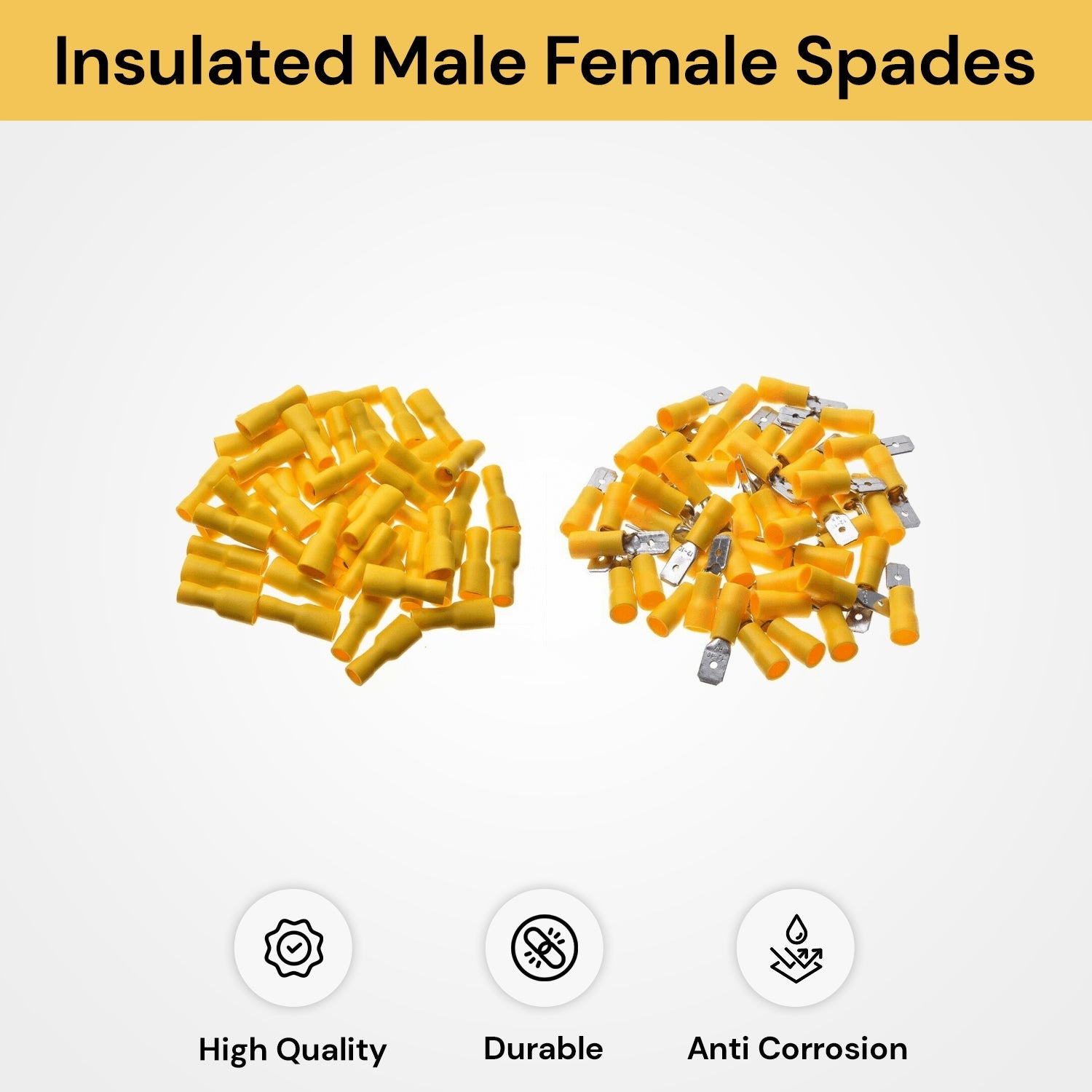 100PCs Insulated Male Female Spades