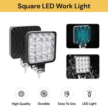 2PCs 48W Square LED Work Light 