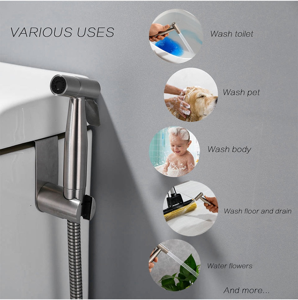 Stainless Steel Bidet Sprayer Bathroom Set Prily